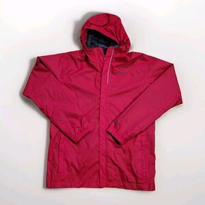 COLUMBIA OMNI‎ TECH HOODED RAIN/WIND JACKET Packable Boy's XL RED